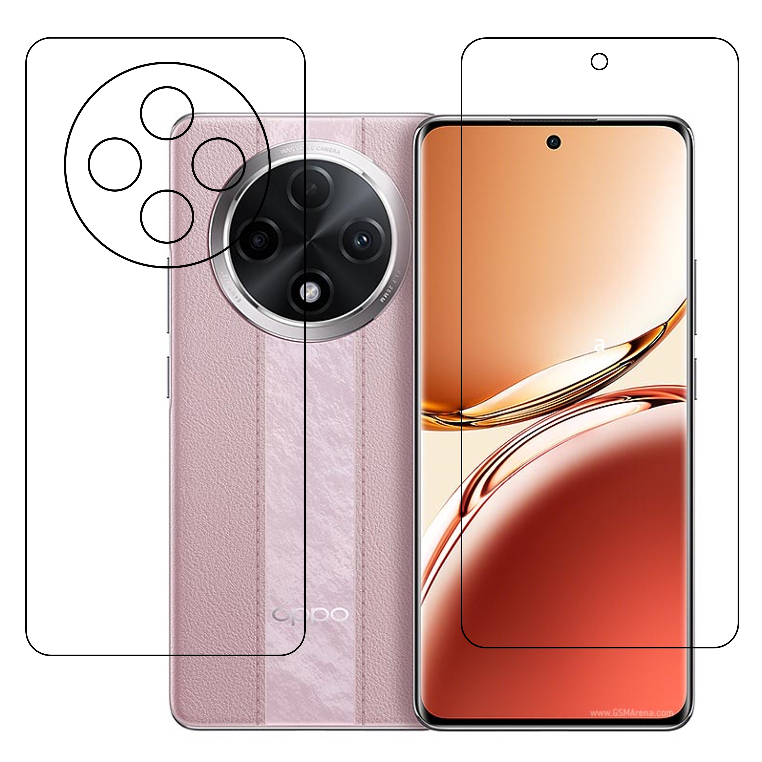 Oppo A3 Pro (Front & Back) TPU Protective Compatible Flexible Unbreakable Mobile Screen Protector